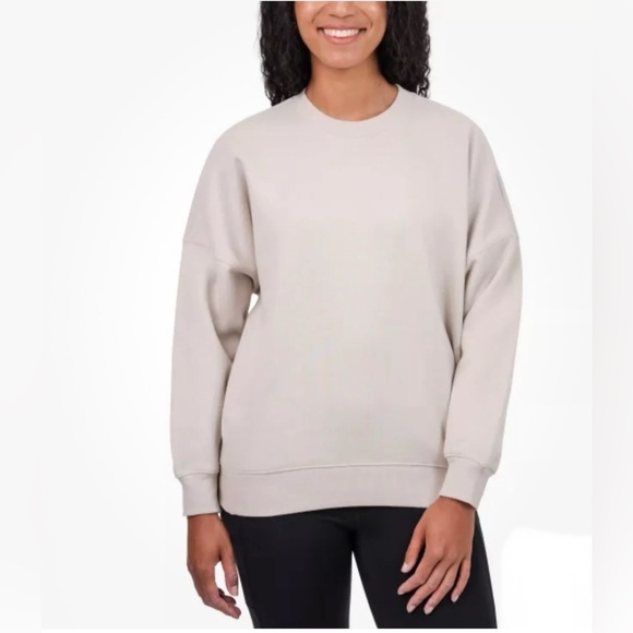 Tuff Athletics Women's Crewneck Fleece Sweatshirt, Matte Pearl, Size Medium - Picture 1 of 10
